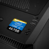 Insignia/logotipo adhesivo de carcasa abovedada con efecto cromado Intel Core i5 4670R de 1"x1"