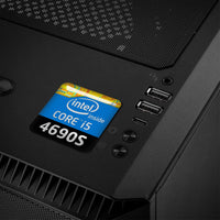 Intel Core i5 4690S 1"x1" Chrome Effect Domed Case Badge / Sticker Logo