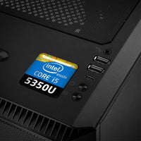 Insignia/logotipo adhesivo de carcasa abovedada con efecto cromado Intel Core i5 5350U de 1"x1"