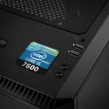 Insignia/logotipo adhesivo de carcasa abovedada con efecto cromado Intel Core i5 7600 de 1"x1"