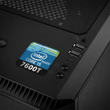 Insignia/logotipo adhesivo de carcasa abovedada con efecto cromado Intel Core i5 7600T de 1"x1"