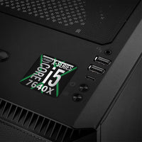 Insignia/logotipo adhesivo de carcasa abovedada con efecto cromado Intel Core i5 7640X de 1"x1"