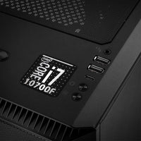 Intel Core i7 10700F 1"x1" Insignia de caja abovedada con efecto cromado / Logotipo adhesivo