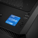 Intel Core i7 12700K 1"x1" Badge de boîtier bombé effet chromé / Logo autocollant