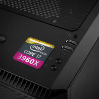 Intel Core i7 3960X Extreme Edition 1"x1" Efecto cromado Caja abovedada Insignia/logotipo adhesivo