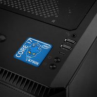 Intel Core i7 4790K Devil's Canyon 1"x1" Chrome Effect Domed Case Badge / Sticker Logo