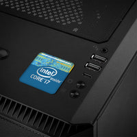 Intel Core i7 Generation 1"x1" Chrome Effect Domed Case Badge / Sticker Logo