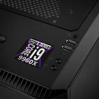 Intel Core i9 9960X 1"x1" Chrome Effect Domed Case Badge / Sticker Logo