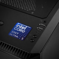 Intel Core Ultra 5 235T 1"x1" Chrome Effect Domed Case Badge / Sticker Logo