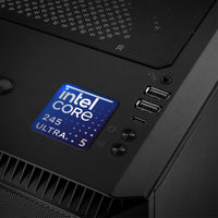 Intel Core Ultra 5 245 1"x1" Chrome Effect Domed Case Badge / Sticker Logo