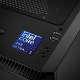 Intel Core Ultra 5 245 1"x1" Chrome Effect Domed Case Badge / Sticker Logo