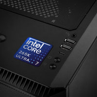 Intel Core Ultra 7 265K 1"x1" Chrome Effect Domed Case Badge / Sticker Logo