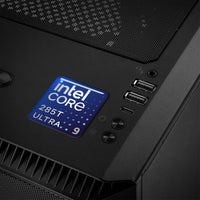 Intel Core Ultra 9 285T 1"x1" Chrome Effect Domed Case Badge / Sticker Logo