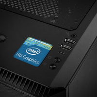 Gráficos Intel HD de 1"x1" con efecto cromado, insignia de caja abovedada/logotipo adhesivo