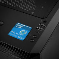 Intel Iris Pro Graphics 6200 1"x1" Chrome Effect Domed Case Badge / Sticker Logo