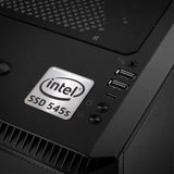 Insignia/logotipo adhesivo de caja abovedada con efecto cromado Intel SSD 545s de 1"x1"