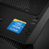 Intel XeonW-2135 1"x1" Chrome Effect Domed Case Badge / Sticker Logo