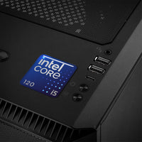 Intel Core i5 120 1"x1" Chrome Effect Domed Case Badge / Sticker Logo