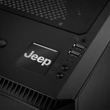 Jeep 1"x1" Insignia de caja abovedada con efecto cromado / Logotipo adhesivo
