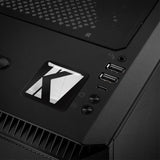 Kicker 1"x1" Chrome Effect Domed Case Badge / Sticker Logo