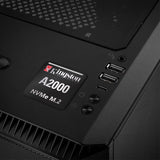 Kingston A2000 NVMe M.2 SSD 1"x1" Chrome Effect Domed Case Badge / Sticker Logo