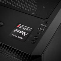 Kingston FURY Beast DDR5 RAM 1"x1" Chrome Effect Domed Case Badge / Sticker Logo
