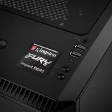 Kingston FURY Impact DDR5 RAM 1"x1" Chrome Effect Domed Case Badge / Sticker Logo