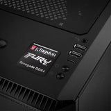Kingston FURY Renegade DDR4 RAM 1"x1" Chrome Effect Domed Case Badge / Sticker Logo