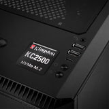 Kingston KC2500 NVMe M.2 SSD 1"x1" Chrome Effect Domed Case Badge / Sticker Logo