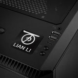 Insignia/logotipo adhesivo de caja abovedada con efecto cromado de 1"x1" de Lian Li