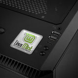 Linux Mint 1"x1" Chrome Effect Domed Case Badge / Sticker Logo