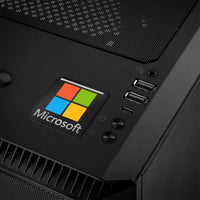 Autocollant de logo couleur Microsoft 1 "x 1" Badge de boîtier en forme de dôme effet chromé / Logo autocollant