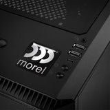 Morel Insignia de caja abovedada con efecto cromado de 1"x1" / Logotipo adhesivo