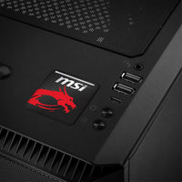 MSI Dragon 1"x1" Chrome Effect Domed Case Badge / Sticker Logo