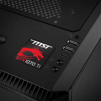 MSI GeForce GTX 1070 Ti 1"x1" Chrome Effect Domed Case Badge / Sticker Logo