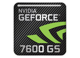 nVidia GeForce 7600 GS 1"x1" Chrome Effect Domed Case Badge / Sticker Logo