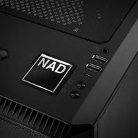 Insignia de caja abovedada con efecto cromado de 1"x1" de NAD/logotipo adhesivo