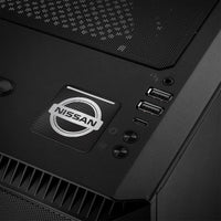 Nissan 1"x1" Insignia de caja abovedada con efecto cromado / Logotipo adhesivo