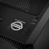 Nissan 1"x1" Insignia de caja abovedada con efecto cromado / Logotipo adhesivo