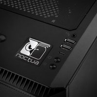 Noctua 1"x1" Chrome Effect Domed Case Badge / Sticker Logo