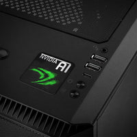 nVidia AI Artificial Intelligence 1"x1" Chrome Effect Domed Case Badge / Sticker Logo