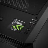 nVidia GeForce GT 1030 Insignia/logotipo adhesivo con carcasa abovedada con efecto cromado de 1"x1"