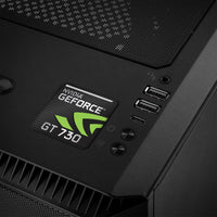 nVidia GeForce GT 730 1"x1" Badge de boîtier bombé effet chromé / Logo autocollant