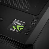 nVidia GeForce GTX 1050 Ti 1"x1" Chrome Effect Domed Case Badge / Sticker Logo