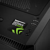 nVidia GeForce GTX 980M 1"x1" Chrome Effect Domed Case Badge / Sticker Logo
