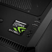 nVidia GeForce GTX MAXWELL 1"x1" Badge de boîtier bombé effet chromé / Logo autocollant