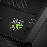 nVidia GeForce RTX 2070 1"x1" Badge de boîtier bombé effet chromé / Logo autocollant