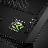 nVidia GeForce RTX 4080 SUPER 1"x1" Chrome Effect Domed Case Badge / Sticker Logo