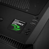 Logo nVidia GeForce GTX 1"x1" Badge de boîtier bombé effet chromé / Logo autocollant