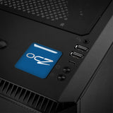 OCZ Blue 1"x1" Chrome Effect Domed Case Badge / Sticker Logo